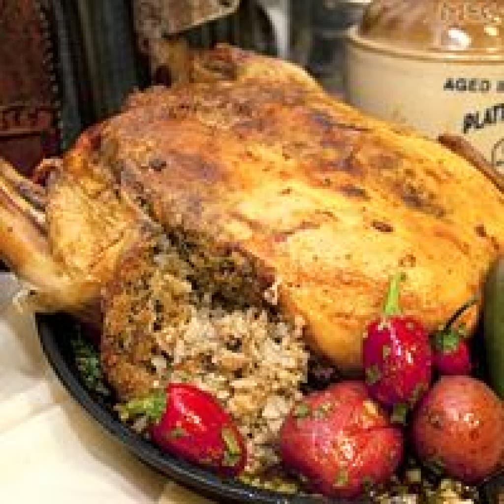 Comeaux's Partially Deboned Stuffed Chicken w/ Crawfish, 4 lb