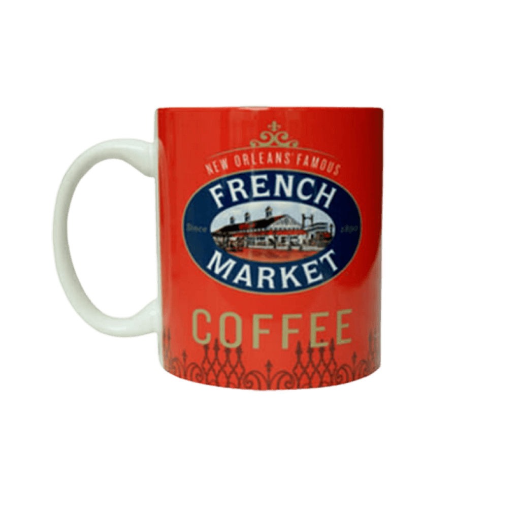 French Market Coffee 11 oz Red Ceramic Mug