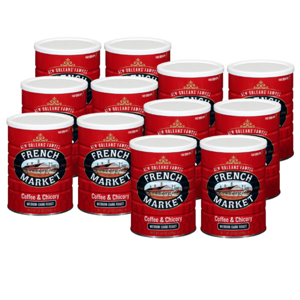 French Market Coffee & Chicory — Creole Roast 12 oz (12 Pack)