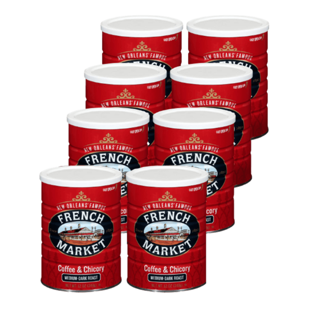 French Market Coffee & Chicory — Creole Roast 12 oz (8 Pack)