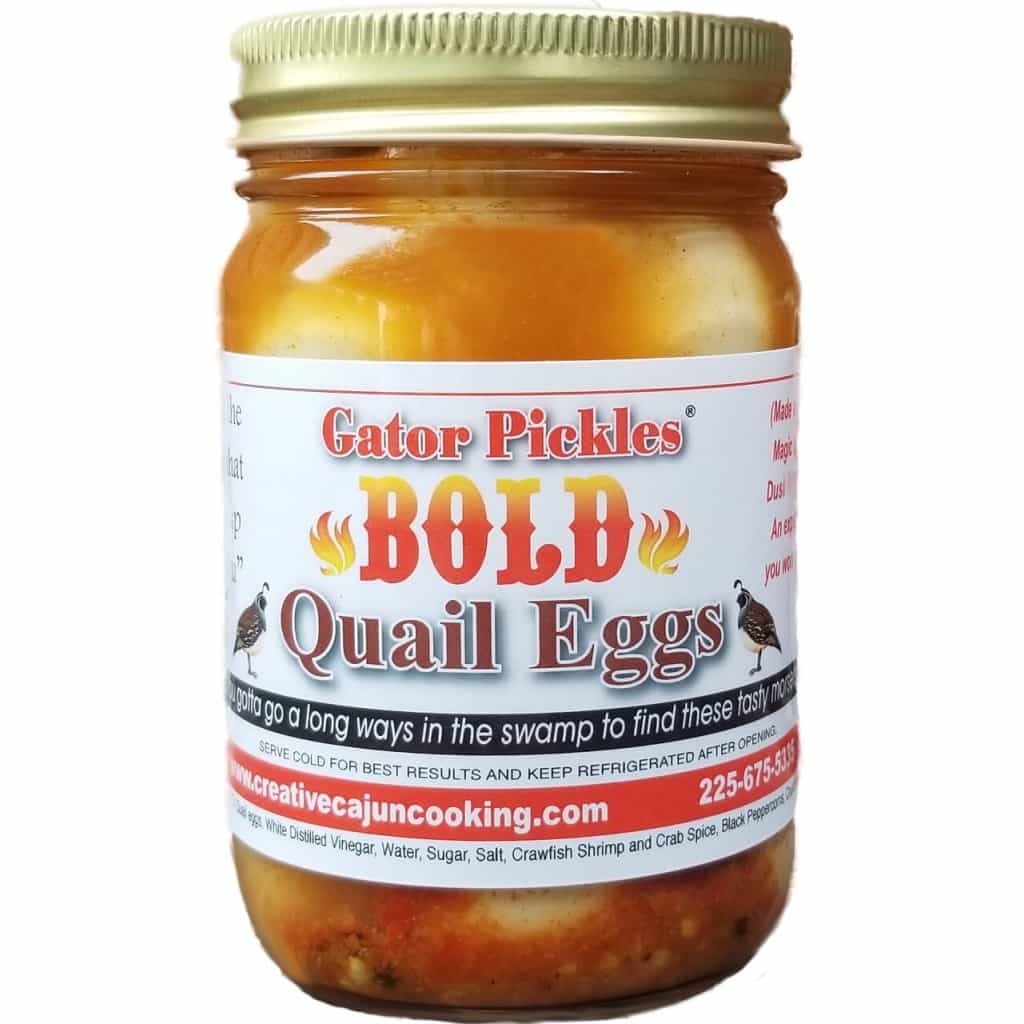 Creative Cajun Spicy Pickled Quail Eggs (12 oz Jar)