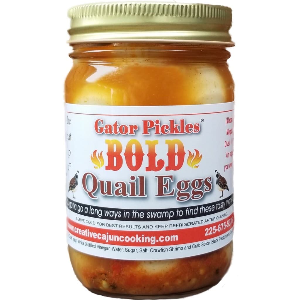Creative Cajun Spicy Pickled Quail Eggs (12 oz Jar)