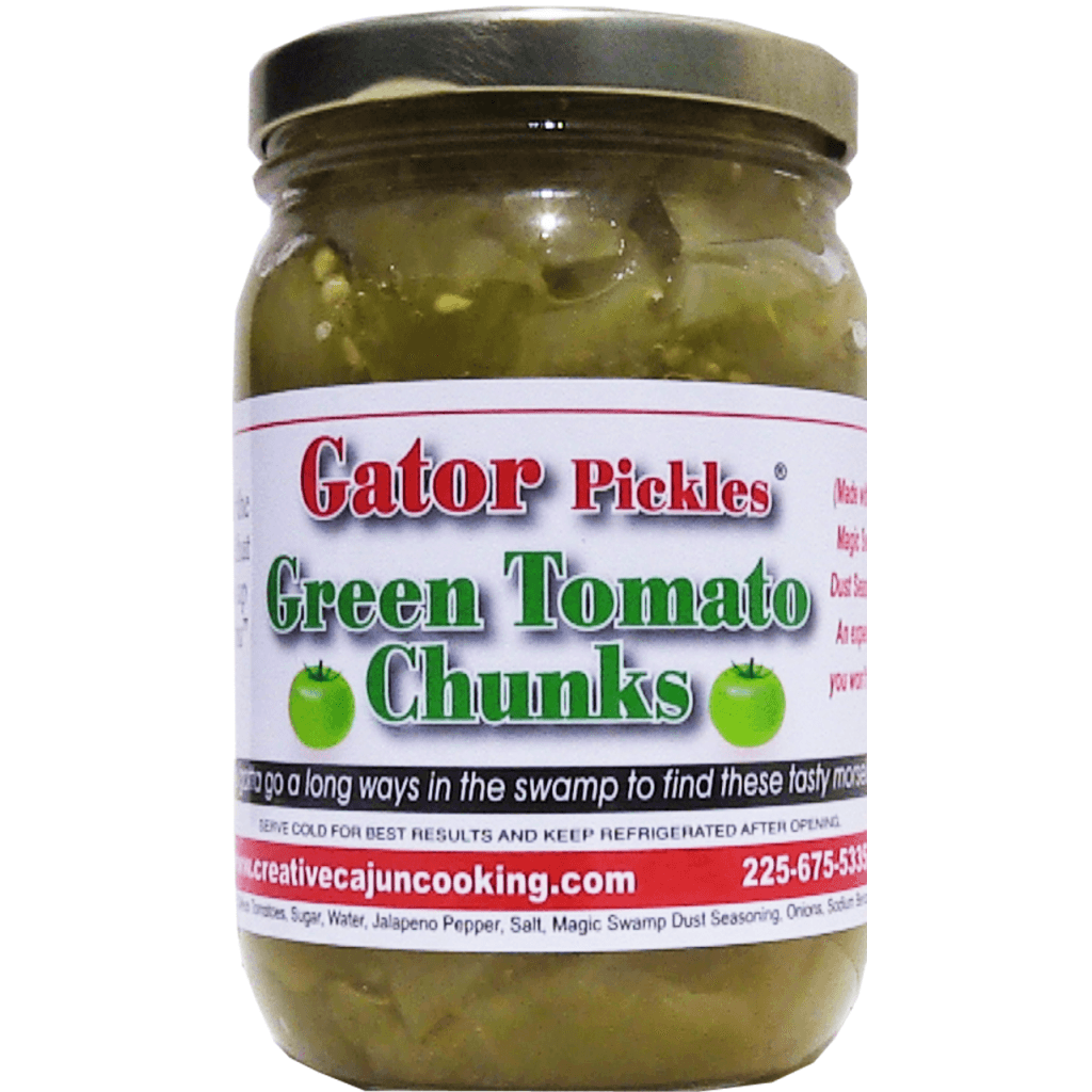 Gator Pickled Green Tomato Chunks 14.5 oz Jar
