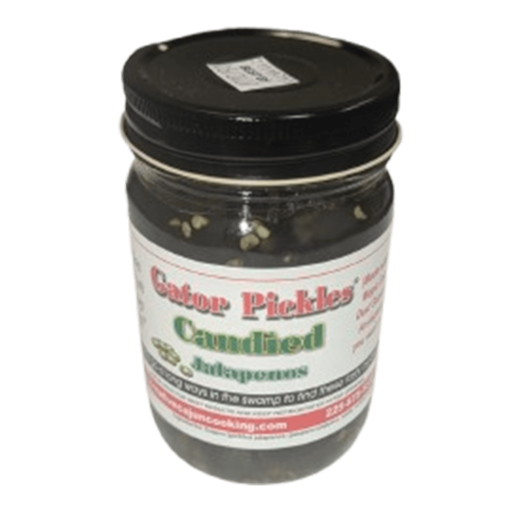 Ole Homestead Candied Jalapeños (Gator Pickles Label)