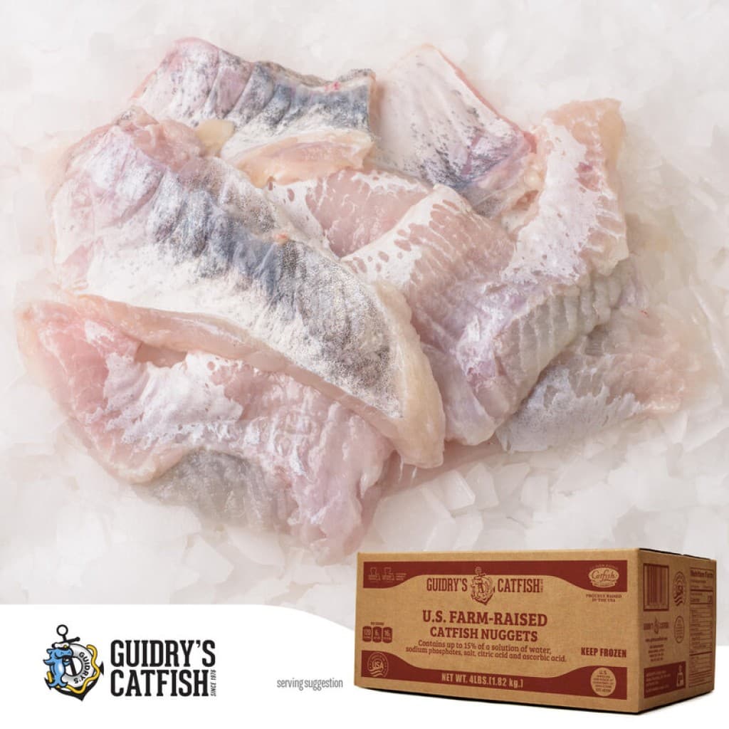 Guidry's IQF Catfish Nuggets 0.5–2 oz — 4 lb Bag