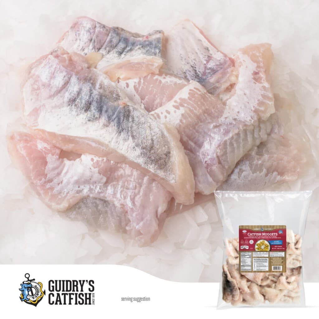 Guidry's IQF Catfish Nuggets 0.5–2 oz — 5 lb Bag
