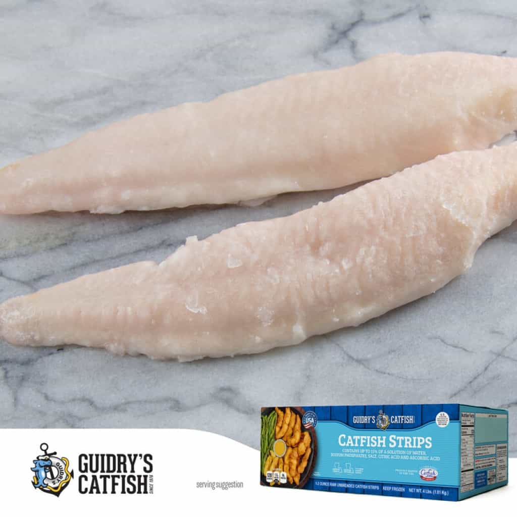 Guidry's IQF Catfish Strips 1–2 oz — 4 lb Bag