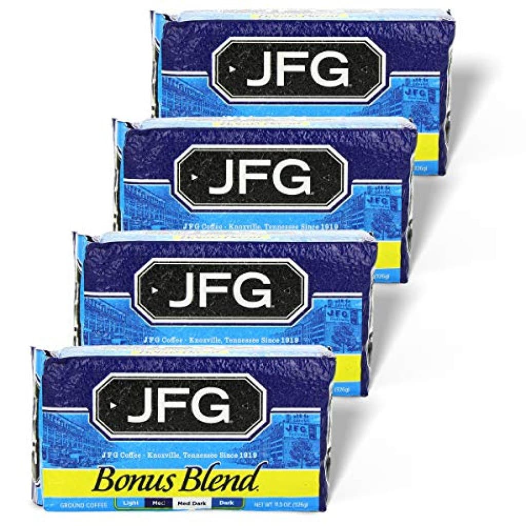 JFG Bonus Blend Whole Bean Coffee 4-Pack (Vacuum-Sealed)