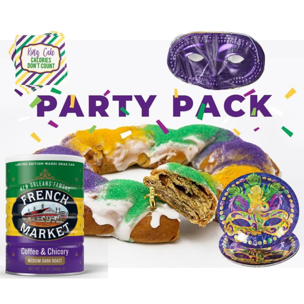 Mardi Gras King Cake Party Pack (Kit with Extras)