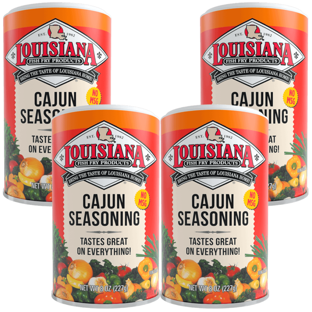 Louisiana Fish Fry Cajun Seasoning 8 oz (4 Pack)