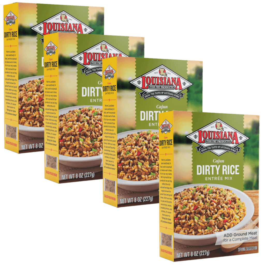 Louisiana Fish Fry Dirty Rice Mix 8 oz (4 Pack)