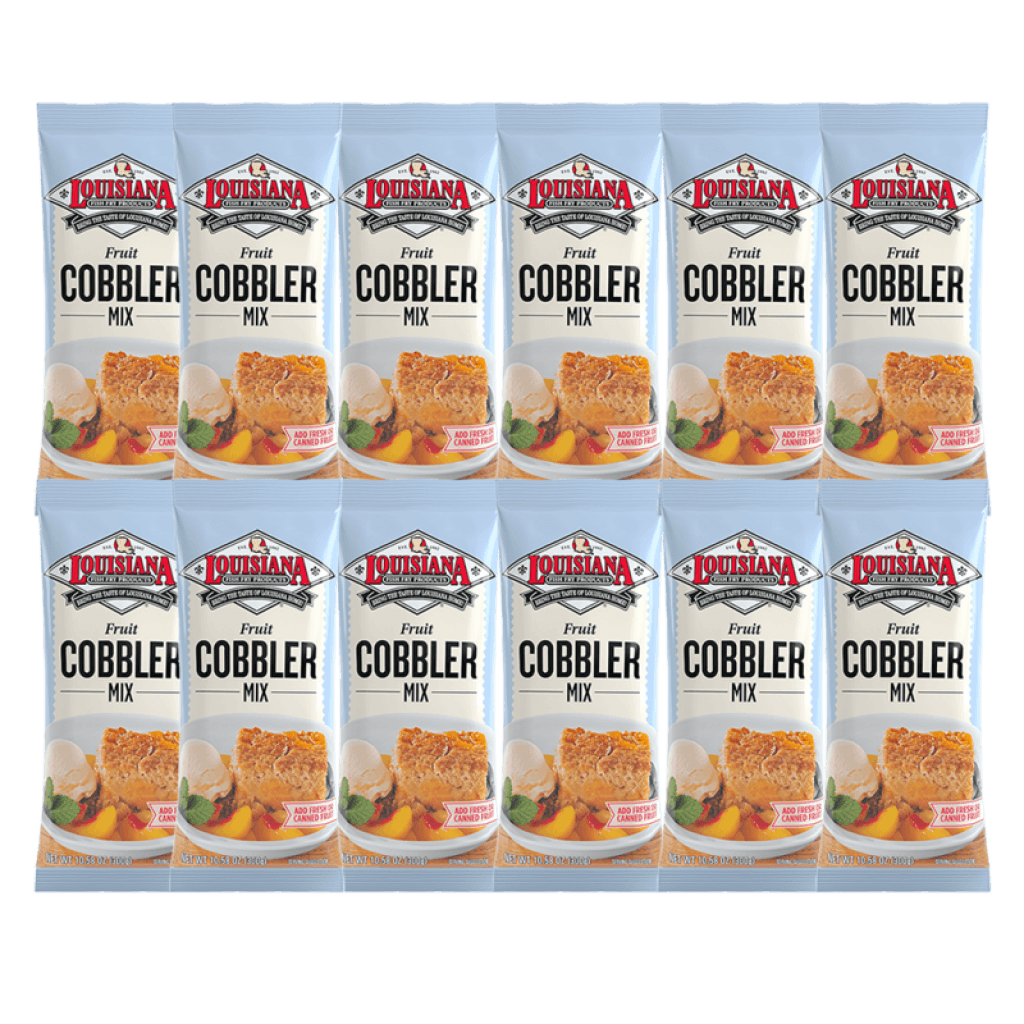Louisiana Fish Fry Fruit Cobbler Mix 10.58 oz (12 Pack)