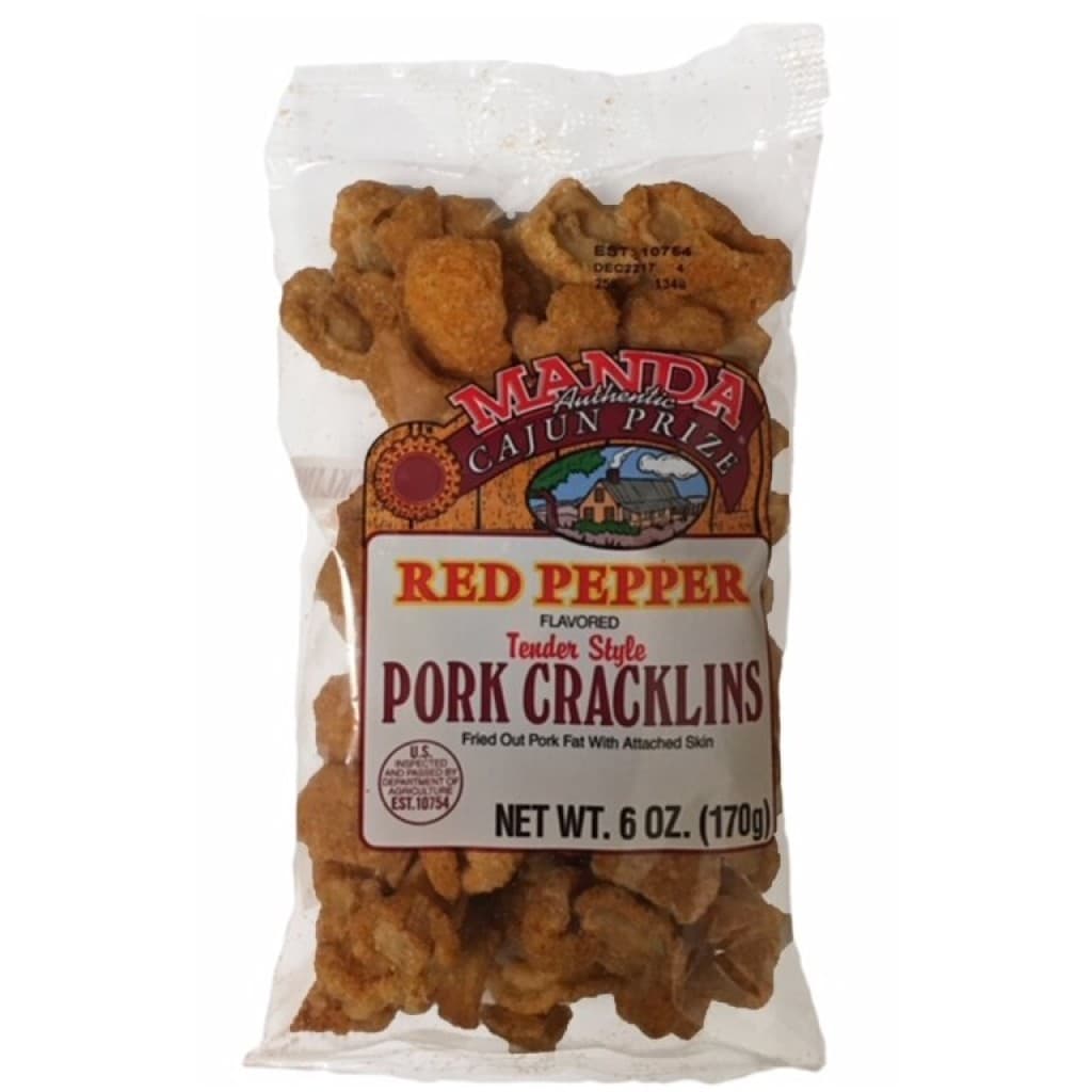 Manda Red Pepper Pork Cracklins — 6 oz