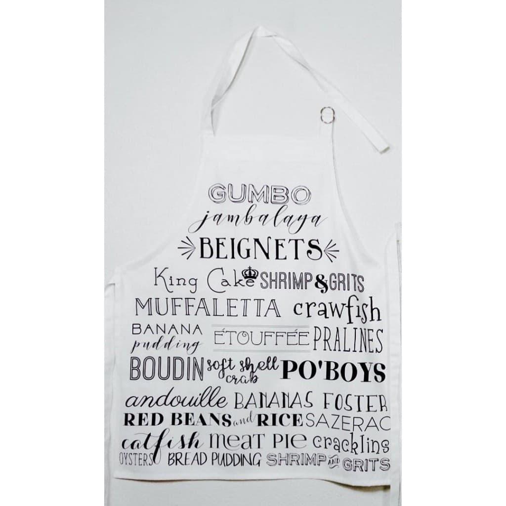 White Twill Kitchen Apron, 28 x 35 in