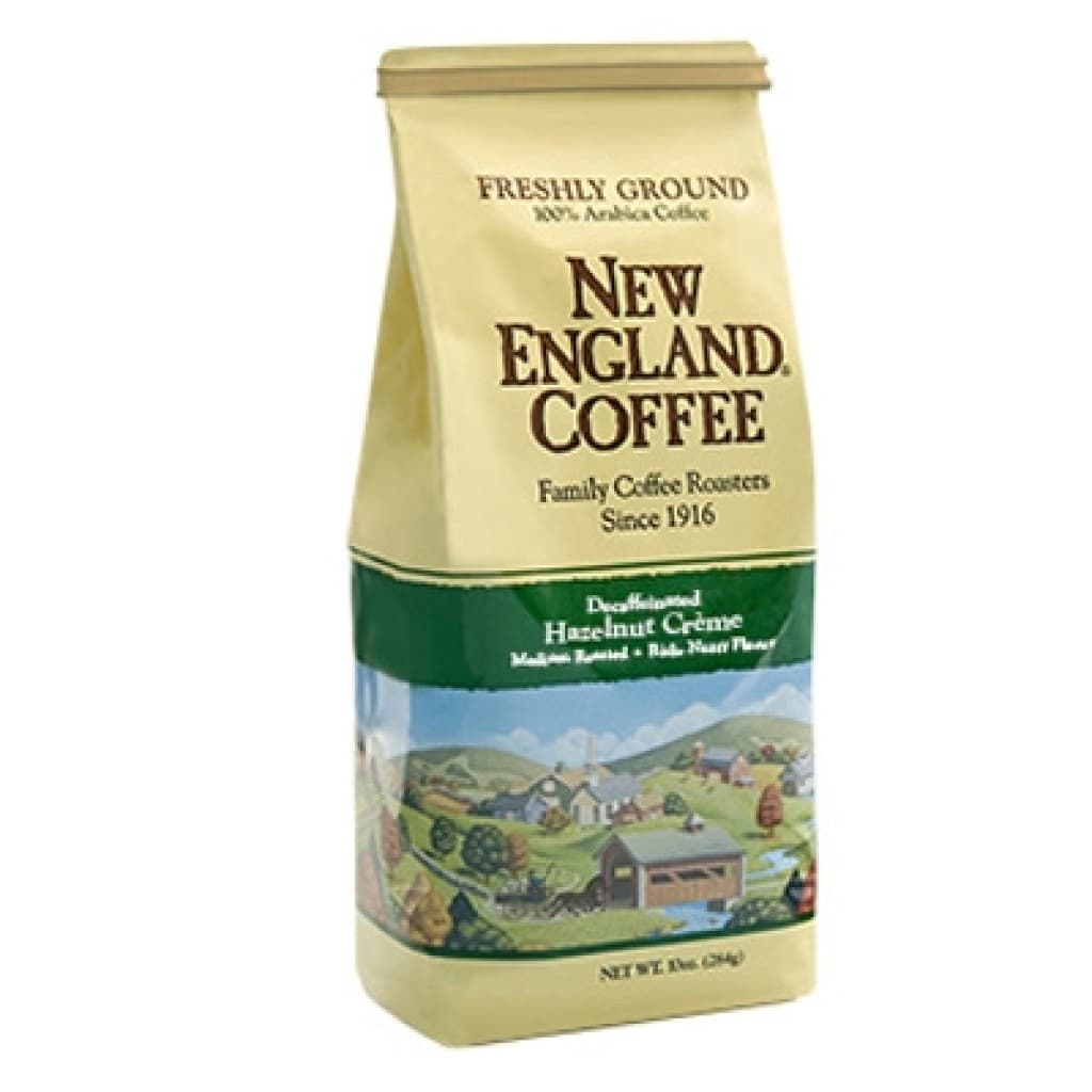 New England Hazelnut Creme Decaf Ground — 10 oz