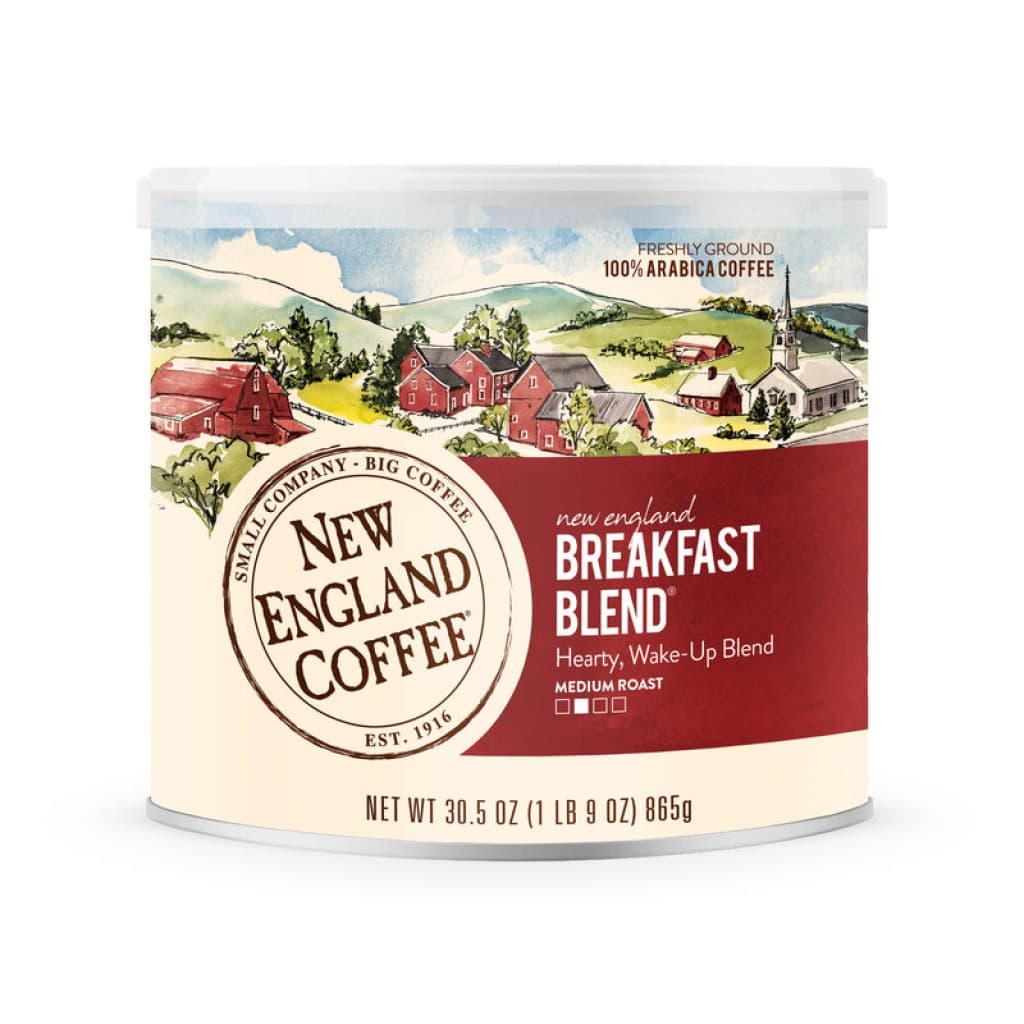 New England Breakfast Blend Ground Coffee 30.5 oz Can