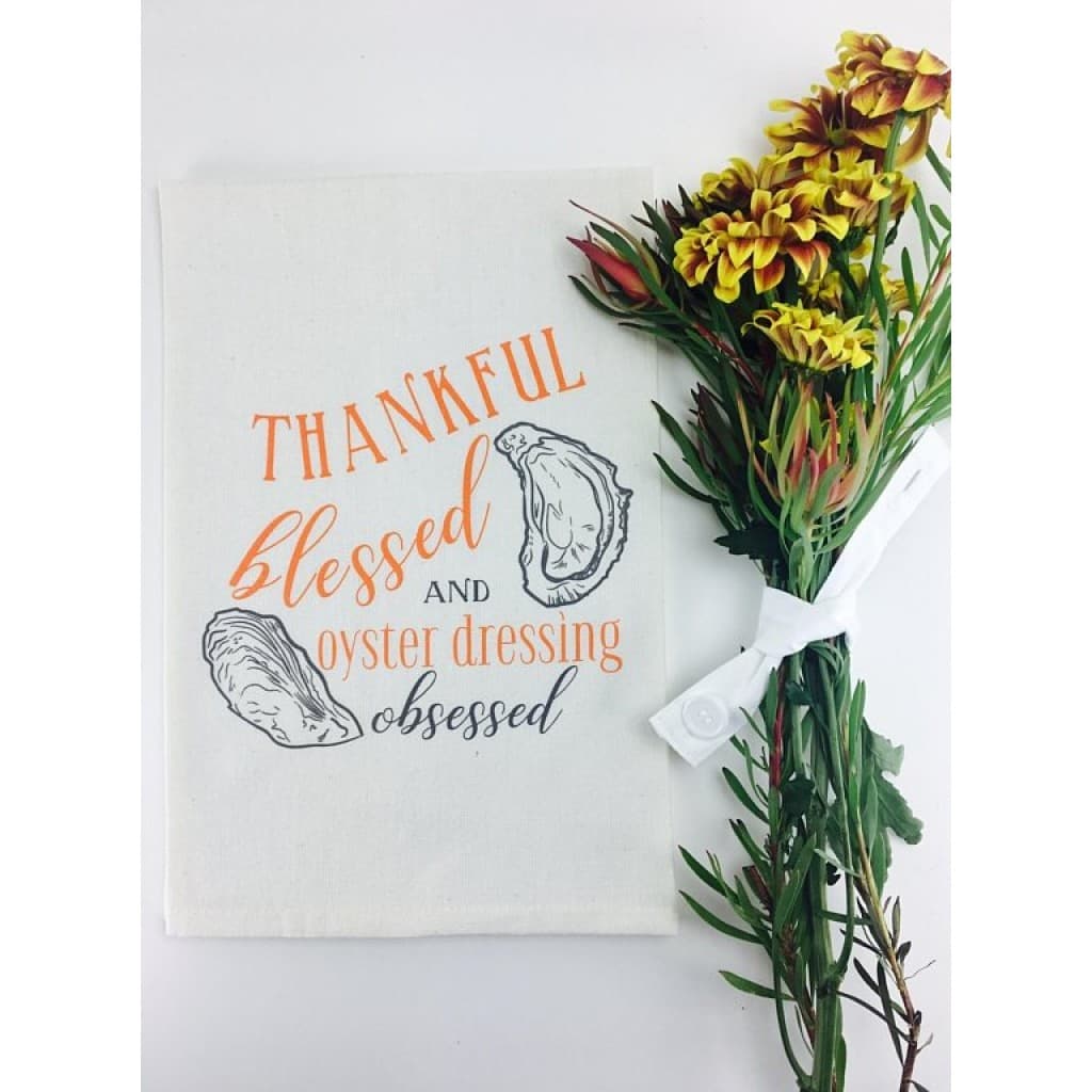 Oyster Dressing Organic Cotton Kitchen Towel with Loop