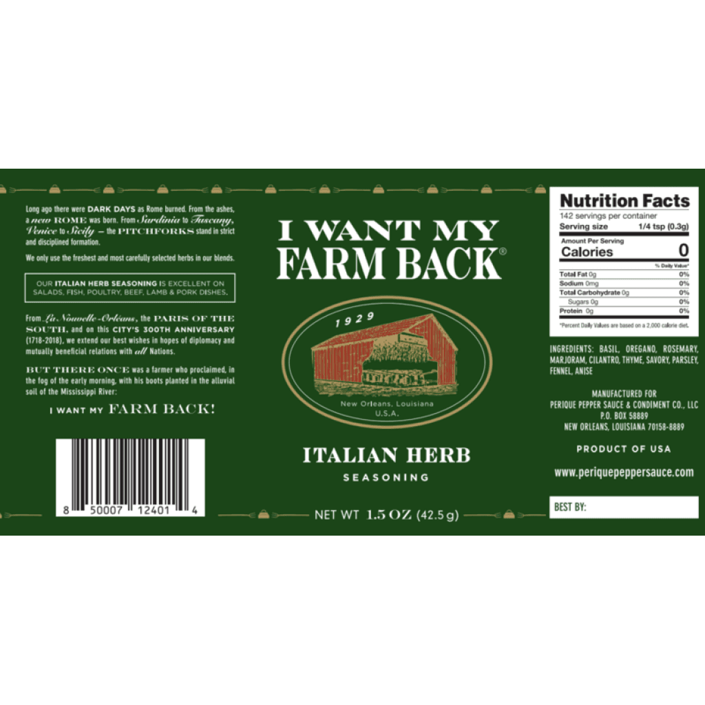Perique Italian Herb 1.5 oz