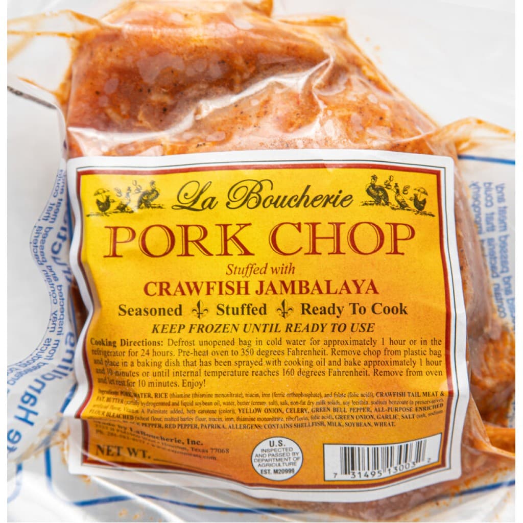 La Boucherie Pork Chop Stuffed with Crawfish Jambalaya - 1 lb