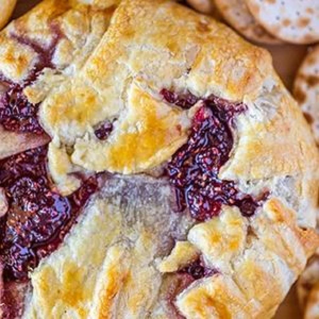 Poupart's Baked Brie with Raspberry in Puff Pastry