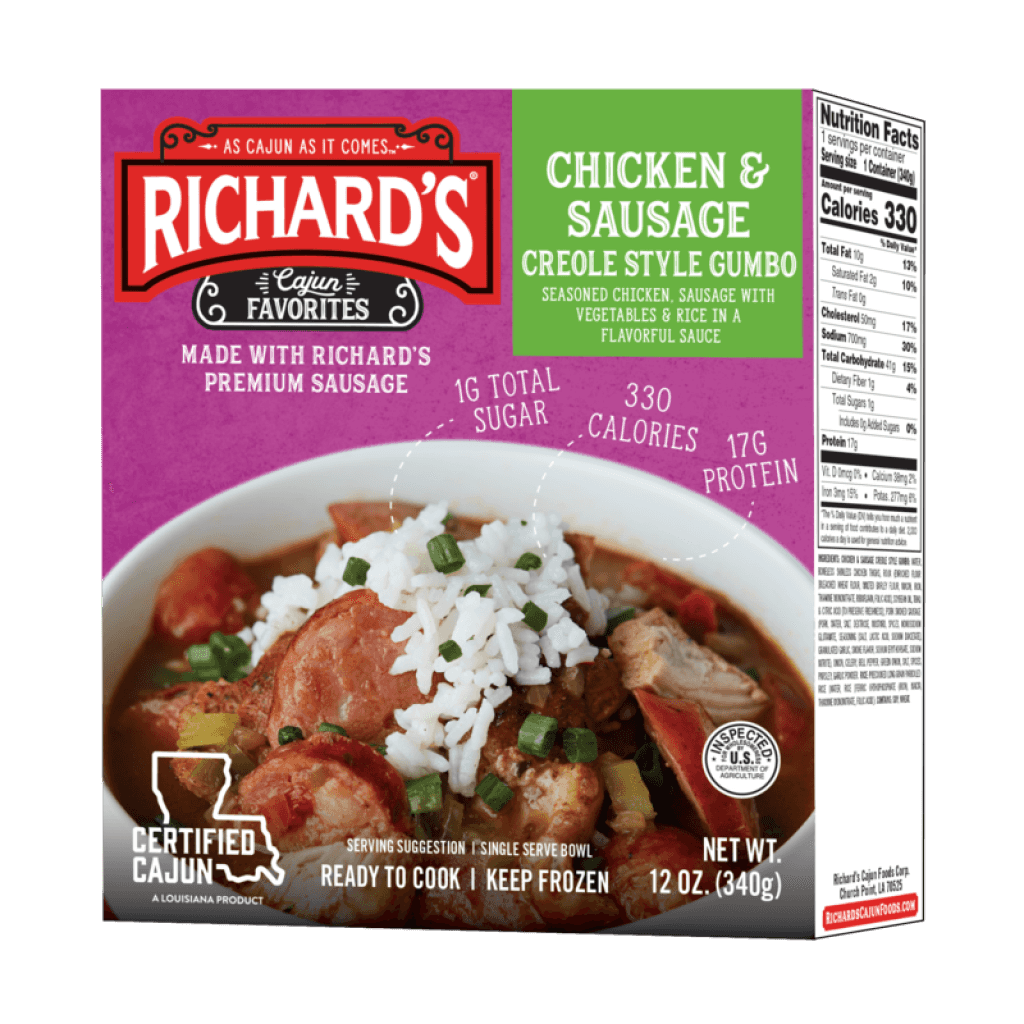 Richard's Chicken & Sausage Gumbo — Single Serve 12 oz.