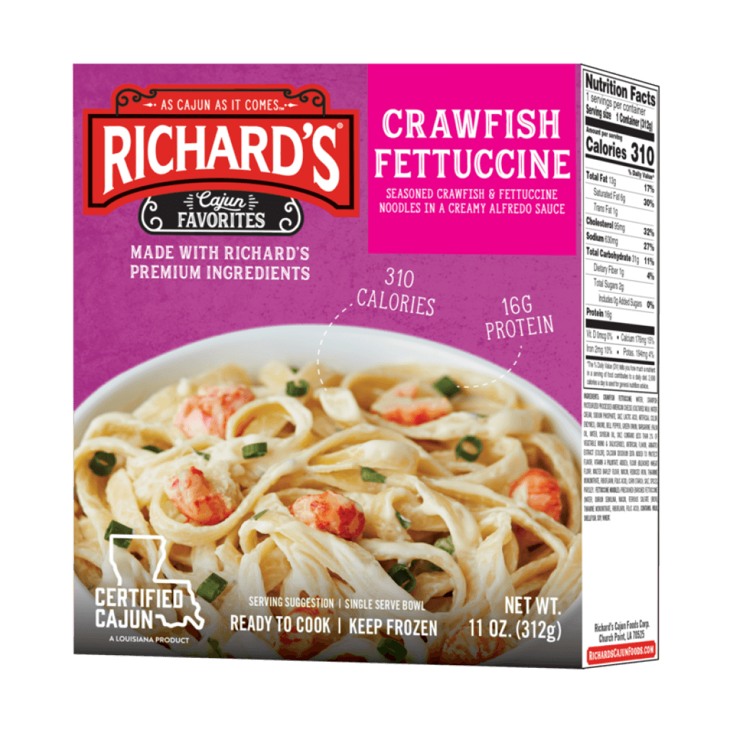 Richard's Crawfish Fettuccine Single Serve (Frozen)