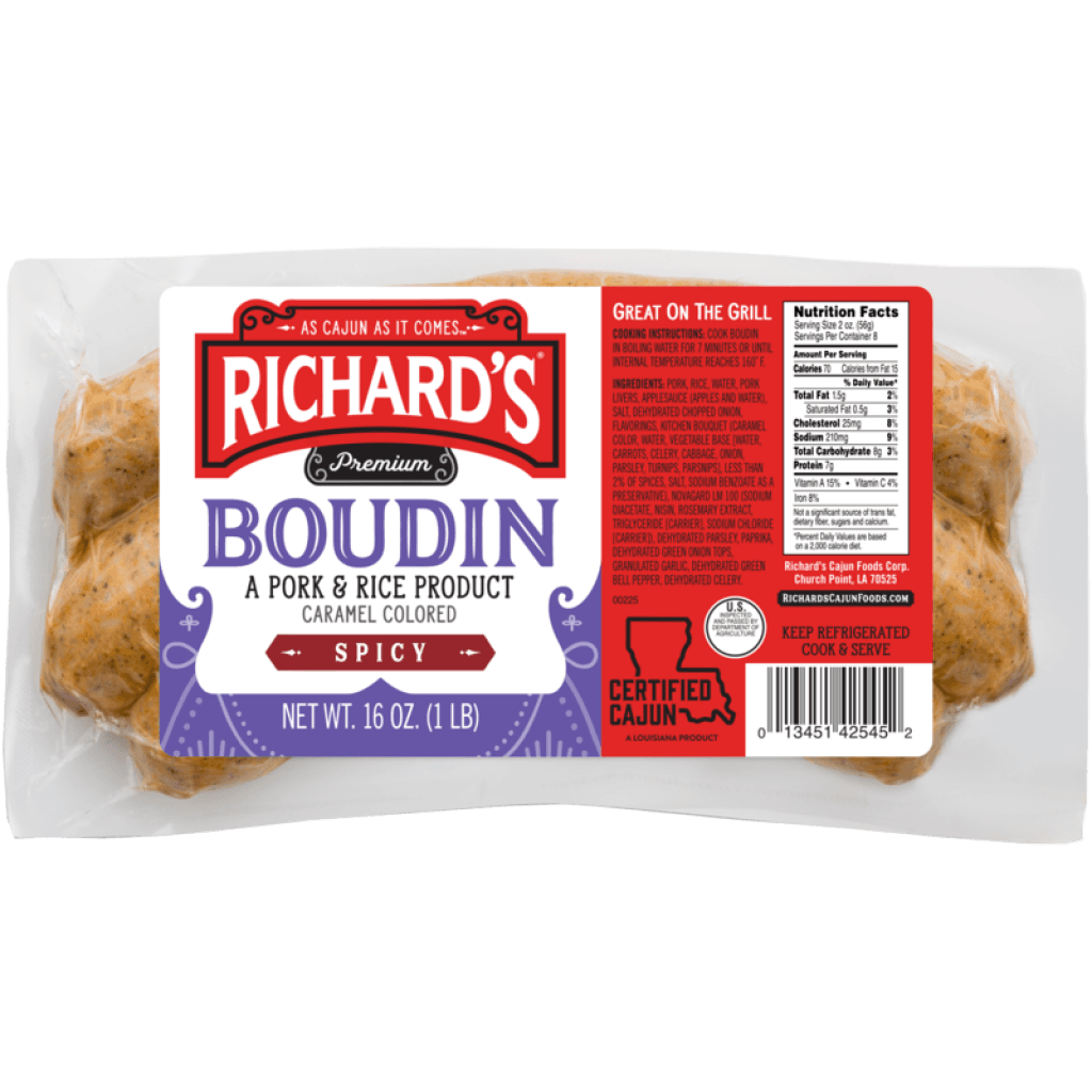 Richard's Spicy Pork Boudin Link 16 oz