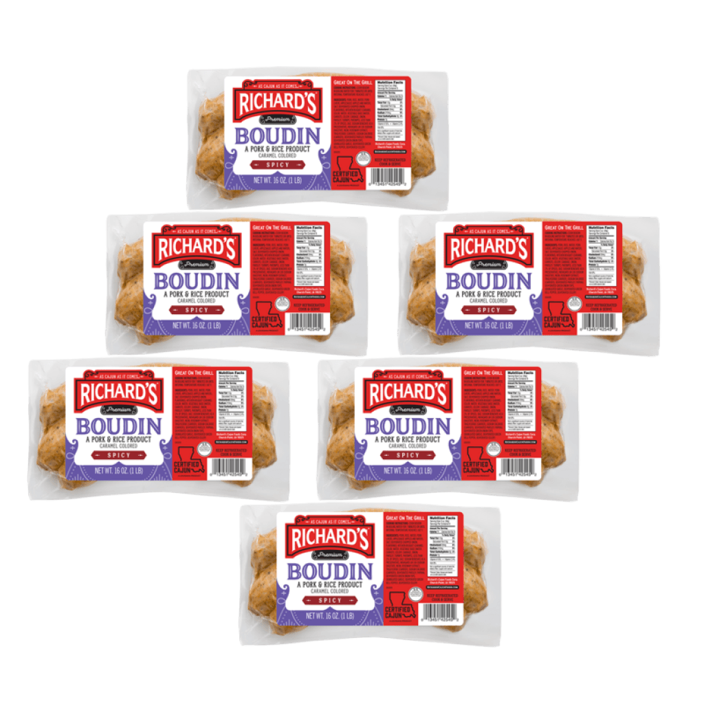 Richard's Spicy Pork Boudin Links — 16 oz (Pack of 6)