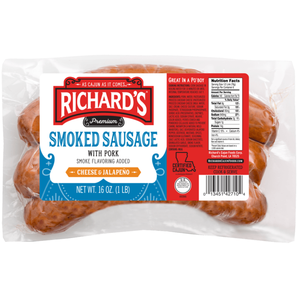 Richard's Jalapeño Cheese Pork Sausage, 1 lb