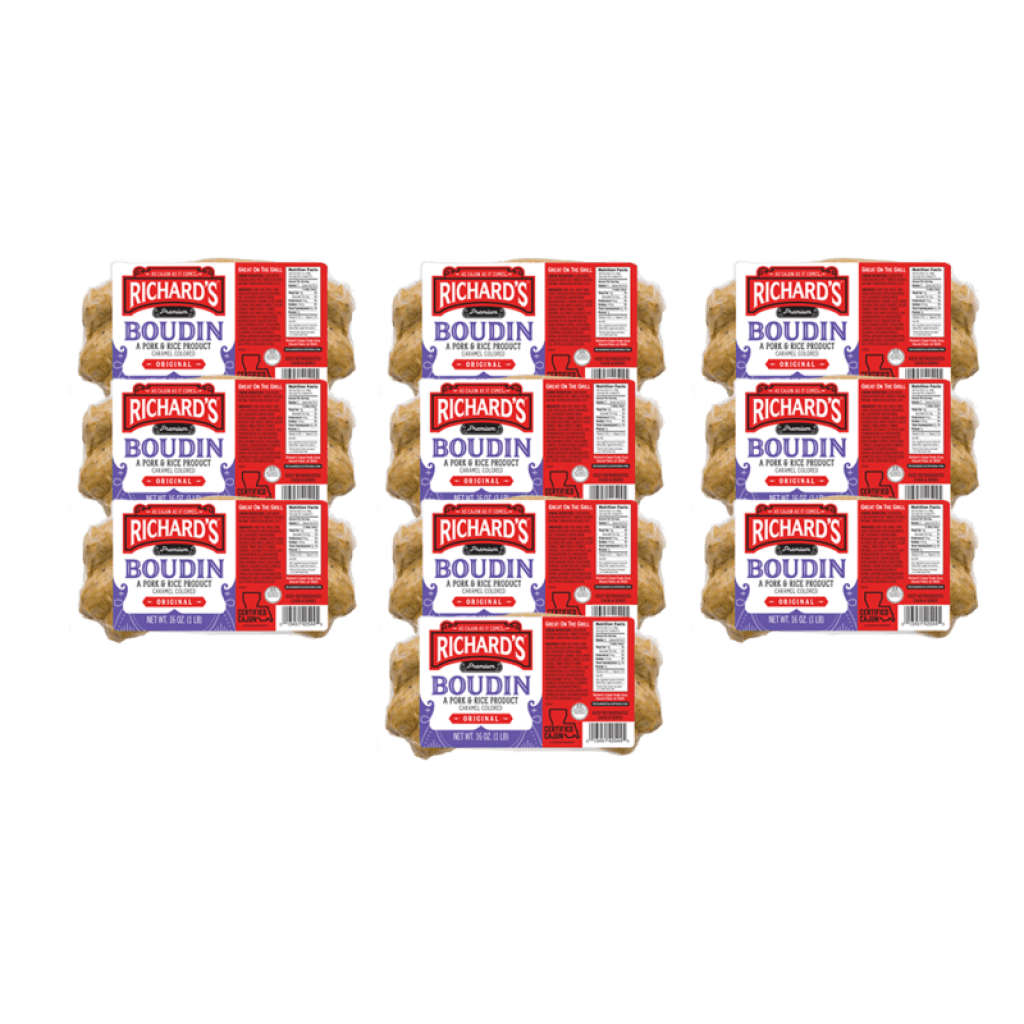 Richard's Regular Pork Boudin - 16 oz, Case of 10
