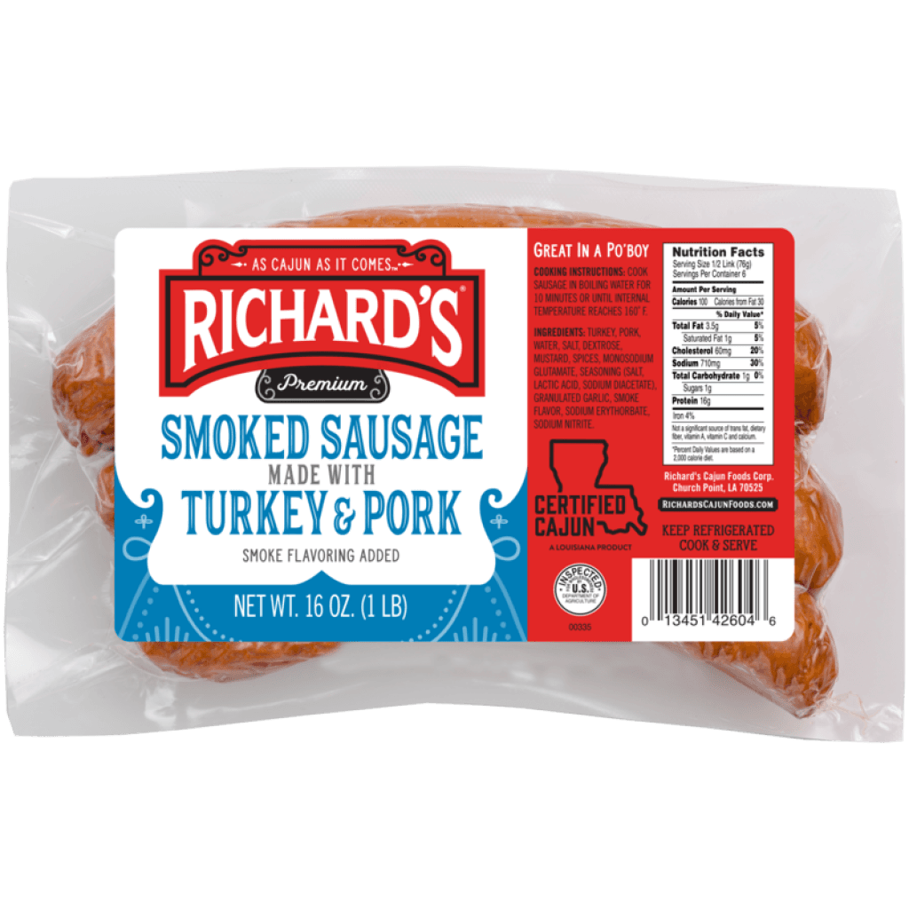 Richard's Smoked Turkey & Pork Sausage, 1 lb
