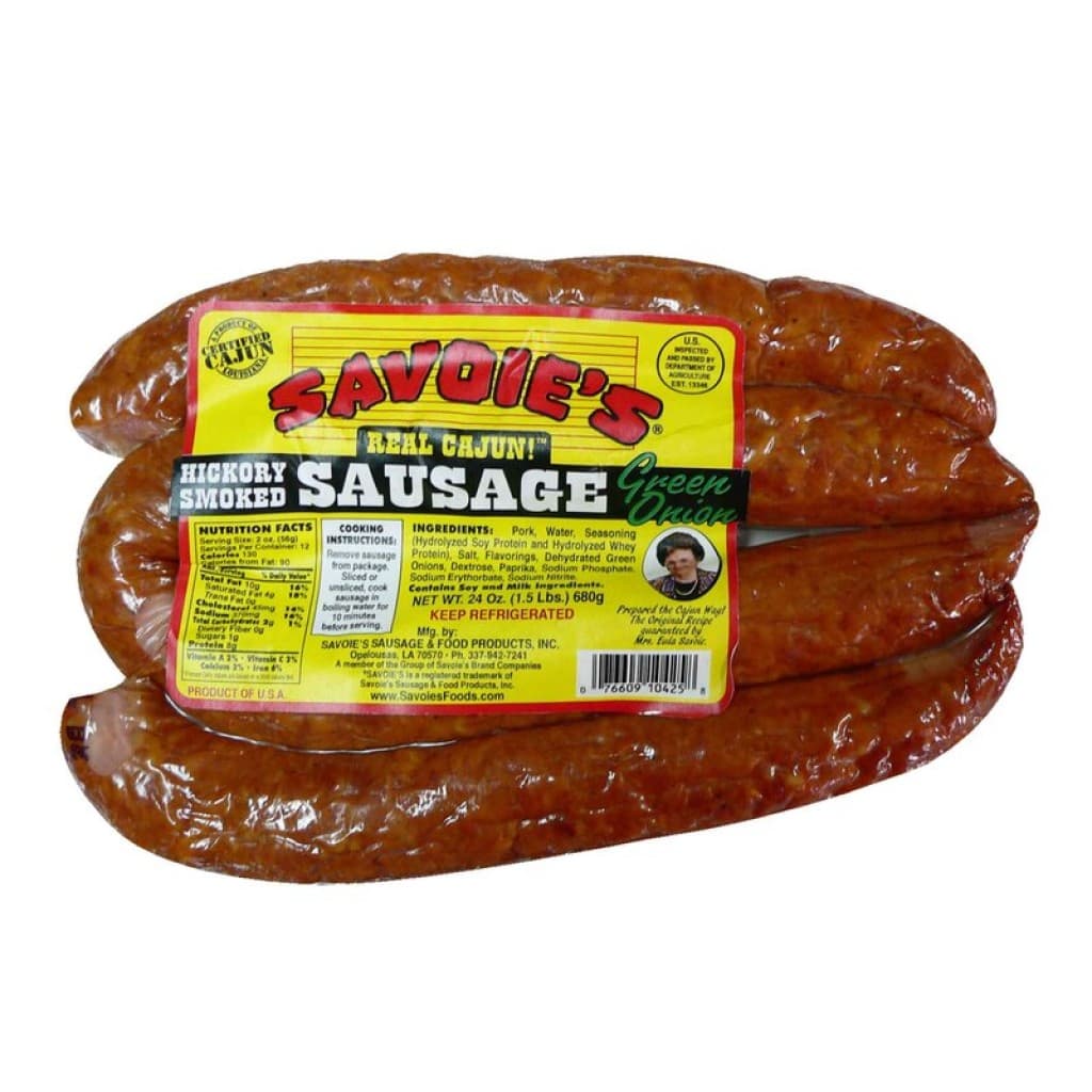 Savoie's Smoked Green Onion Sausage 24 oz