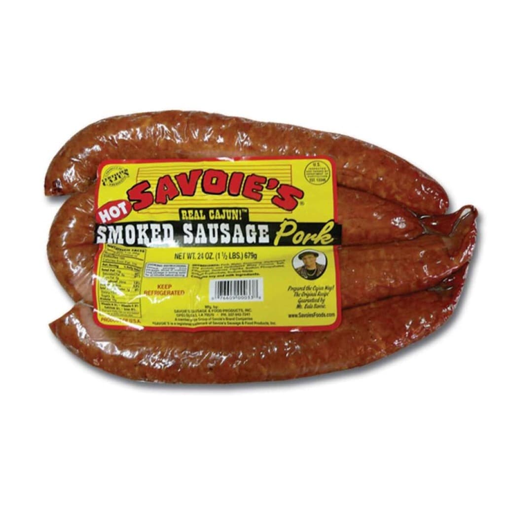 Savoie's Hickory-Smoked Pork Hot Sausage — 24 oz