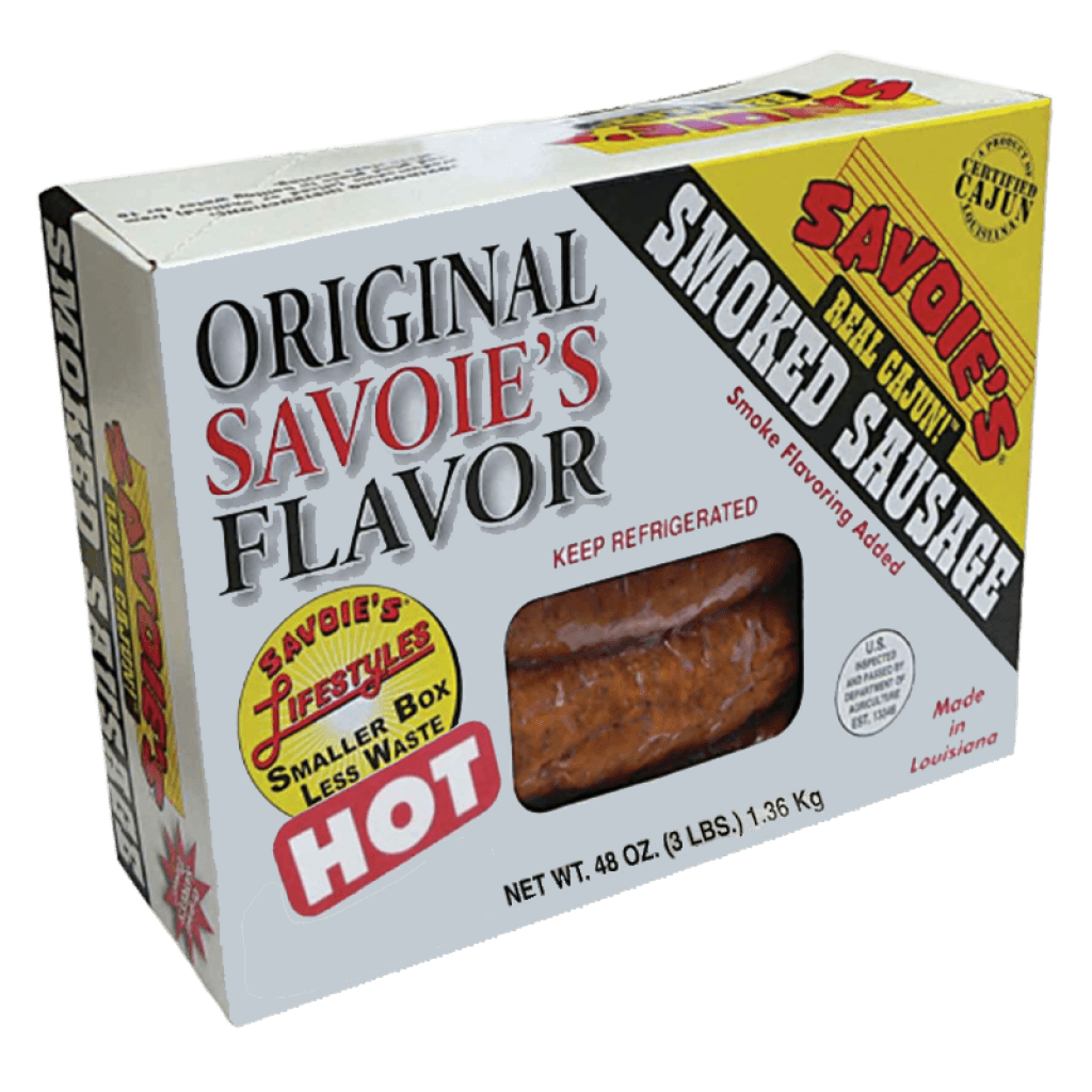 Savoie's Smoked Mixed Hot Sausage, 3 lb (Fully Cooked)