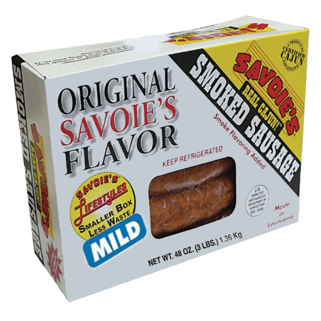 Savoie's Smoked Mixed Mild Sausage, 3 lb (Fully Cooked)