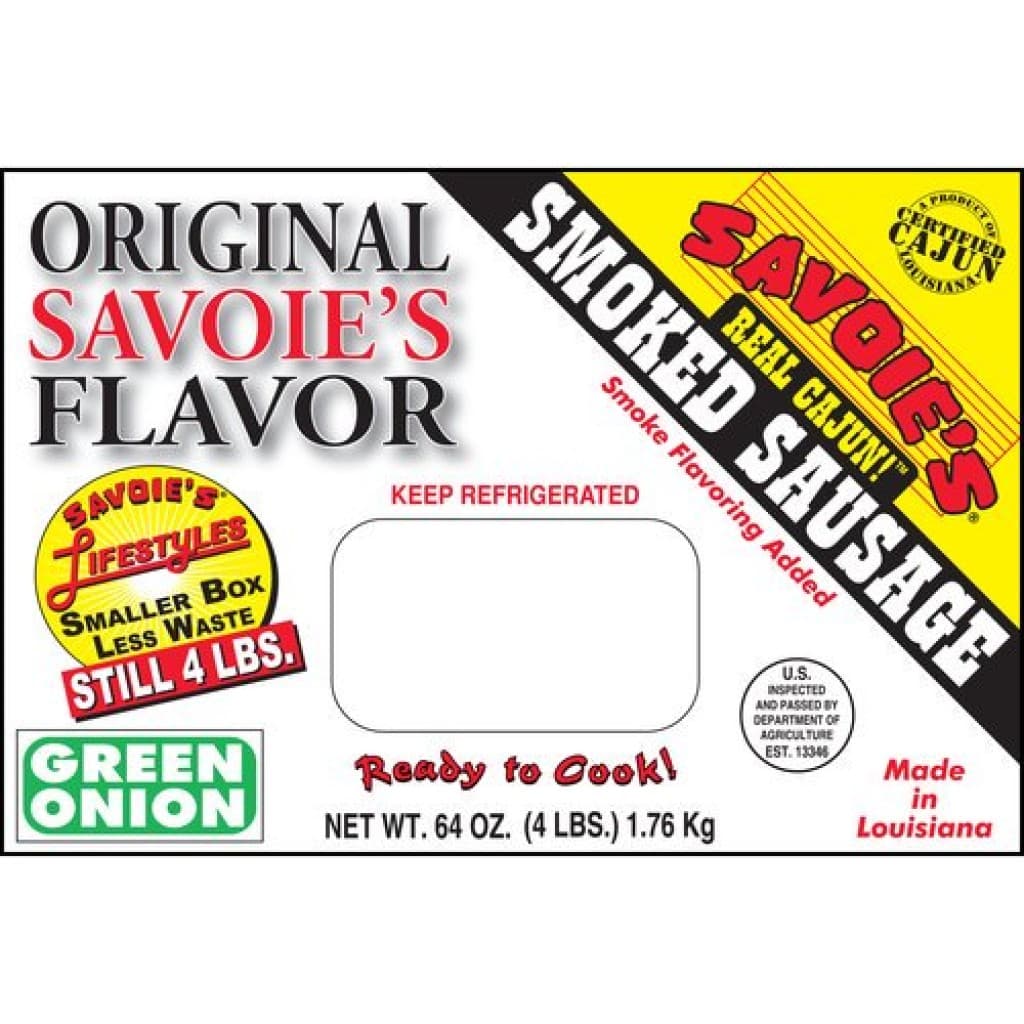 Savoie's Smoked Green Onion Sausage — 4 lb