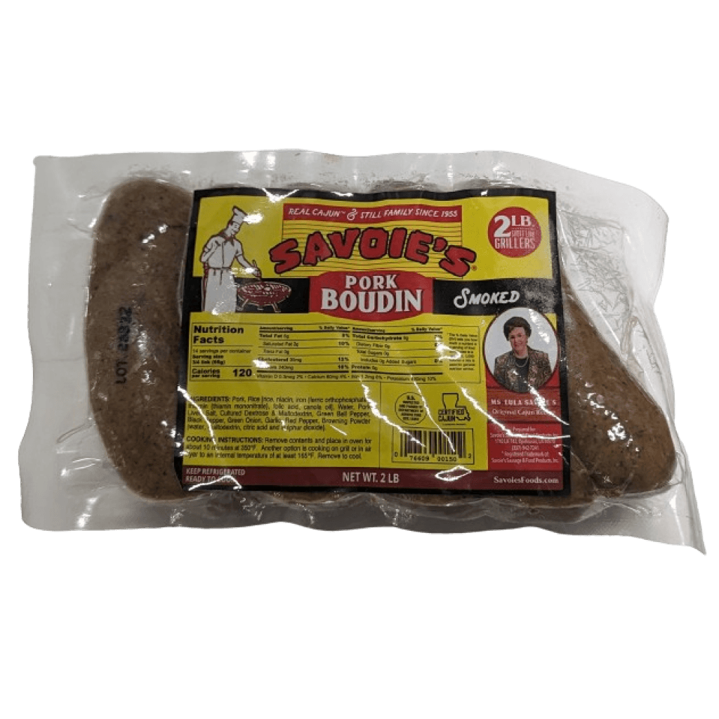 Savoie's Smoked Pork Boudin Party Links, 2 lb (10 links)