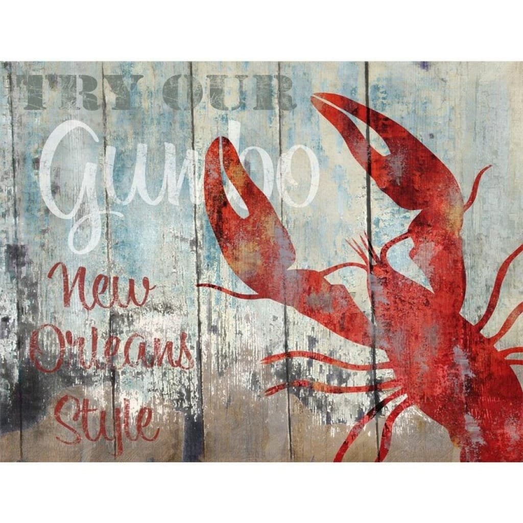 "Try Our Gumbo" Tempered Glass Cutting Board 12x15