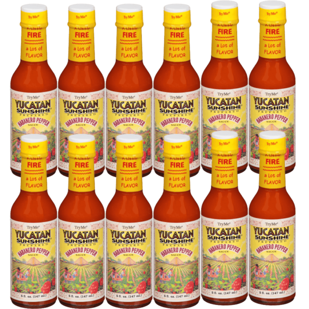 TryMe Yucatan Sunshine Habanero Sauce 5 oz, 12-Pack