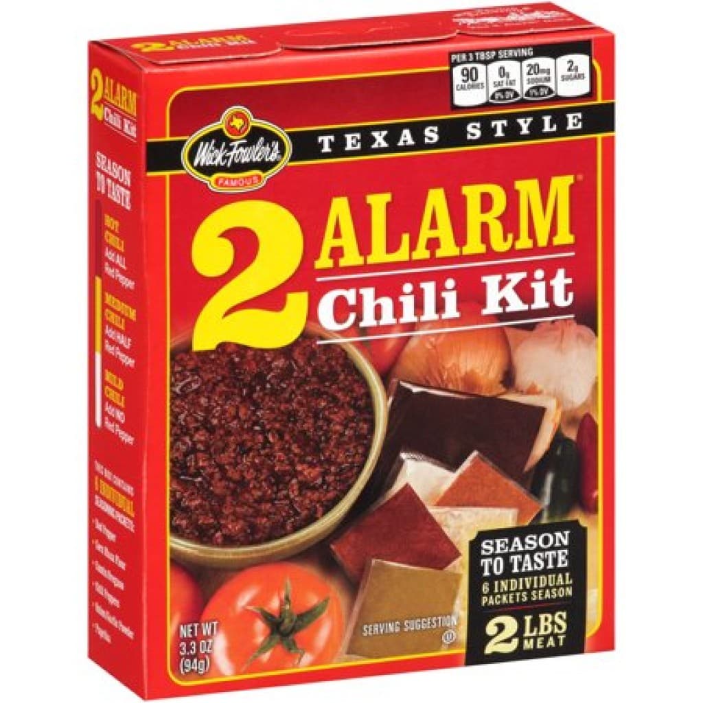 Wick Fowler 2‑Alarm Chili Kit (3.3 oz)
