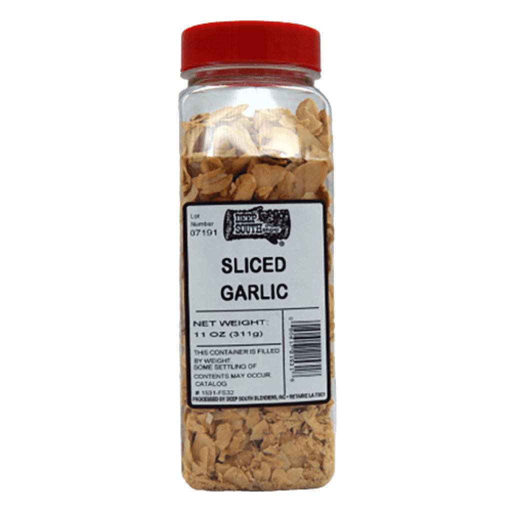 Deep South Dried Sliced Garlic — 11 oz Jar