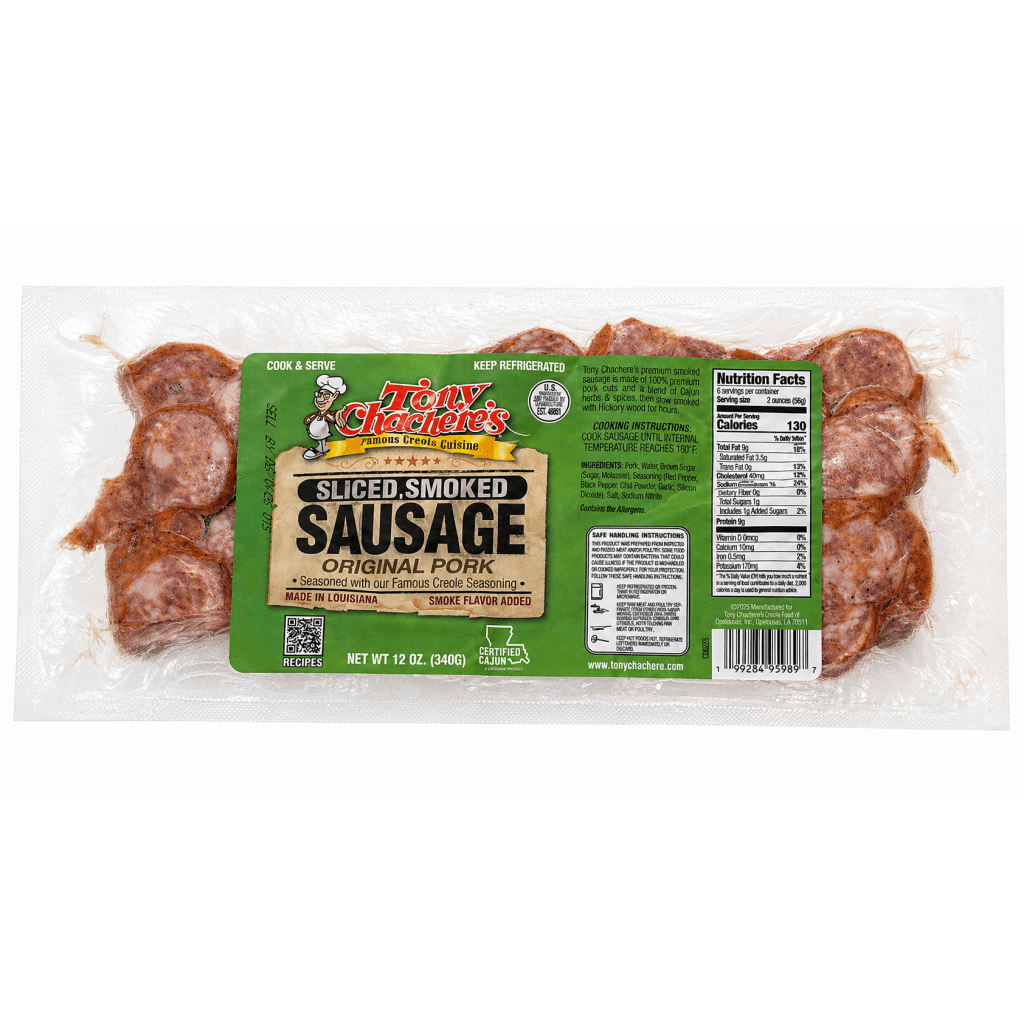 Tony Chachere’s Pre-Sliced Smoked Sausage — 12 oz
