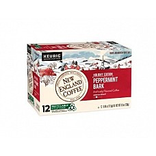 New England Coffee Peppermint Bark Single Serve 12 count Closeout