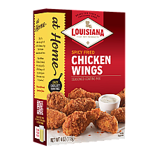 Louisiana Fish Fry At Home Spicy Chicken Wings Seasoned Coating Mix