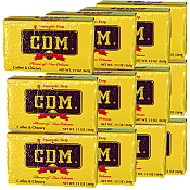 CDM Dark Roast Coffee & Chicory (Auto Drip) 13 oz Brick Pack of 12