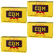 CDM Dark Roast Coffee & Chicory (Auto Drip) 13 oz Brick Pack of 4