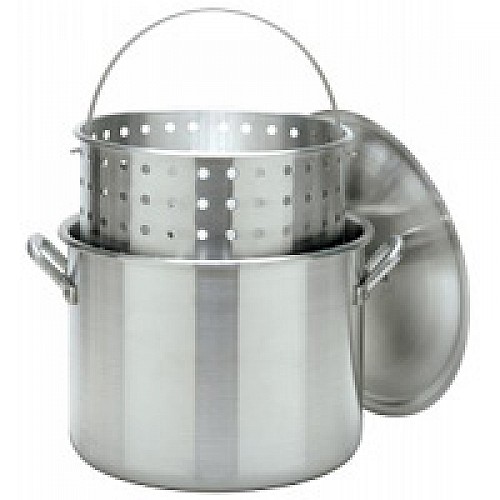 34 QT ALUM STOCK POT W/BASKET