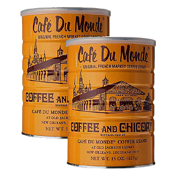 Cafe Du Monde Coffee with Chicory, 15-Ounce (Pack of 2)