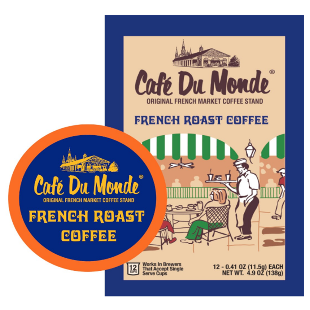 Cafe Du Monde French Roast Coffee 12 Single Serve Cups 44064928986