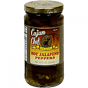 Whole Cajun Chef Hot Jalapeno Peppers 12 oz